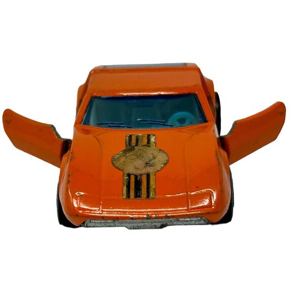 Vintage Matchbox 3 Monteverdi Hai Diecast Toy Car 70s Superfast Orange England - Picture 2 of 8